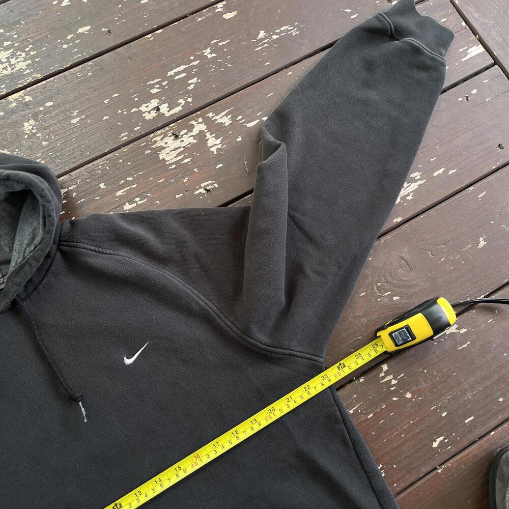 (XL) Vintage 90s Y2K Nike Hoodie Embroidered Swoosh Check - Picture 5 of 6